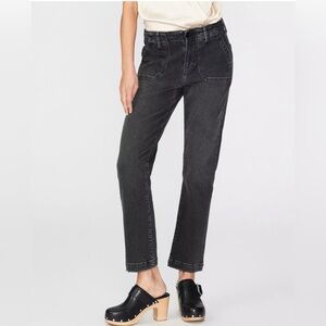 PAIGE Maisley Straight Ankle Jeans in Washed Stone